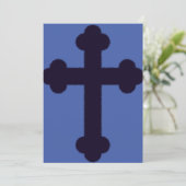 Oude paarse christelijk kruis kaart (Staand voorkant)