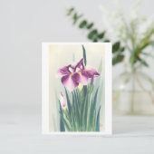 Oude paarse iris uit Japan Briefkaart (Staand voorkant)