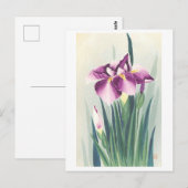 Oude paarse iris uit Japan Briefkaart (Voorkant / Achterkant)