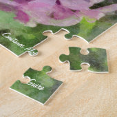 Oude Paarse Lila foto met Fashioned Puzzle Legpuzzel (Zijkant)