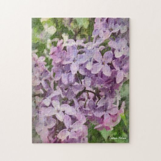 Oude Paarse Lila foto met Fashioned Puzzle Legpuzzel (Verticaal)