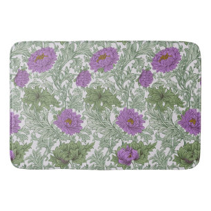 Oude Paarse Mosgroene William Morris Bloemmotief Badmat