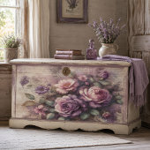 Oude Paarse Roos & Botanische Collage Decoupage Tissuepapier