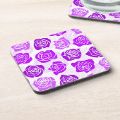 Oude paarse rozen kurk onderzetter (Linkerzijde)