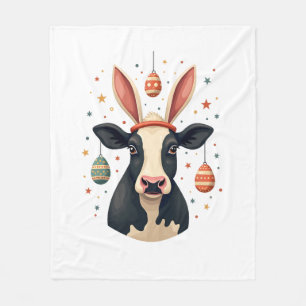 Oude Paas Koe Konijn Oren Cute Boerderij Dier Ei Fleece Deken
