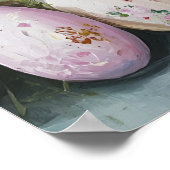 Oude Paas Konijn Print, Pastel Lente Konijn Poster (Hoek)