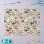 Oude Paashaas Bloemen (10) Tissuepapier (Craft)