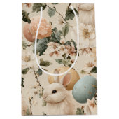 Oude Paashaas Bloemen (1) Medium Cadeauzakje (Voorkant)