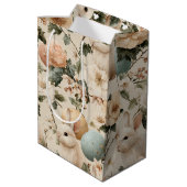 Oude Paashaas Bloemen (1) Medium Cadeauzakje (Achterkant Gekanteld)