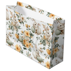 Oude Paashaas Bloemen (2) Groot Cadeauzakje
