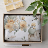 Oude Paashaas Bloemen (2) Tissuepapier (Geschenk)