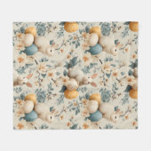 Oude Paashaas Bloemen (3) Fleece Deken (Voorkant (Horizontaal))