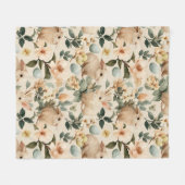 Oude Paashaas Bloemen (4) Fleece Deken (Voorkant (Horizontaal))