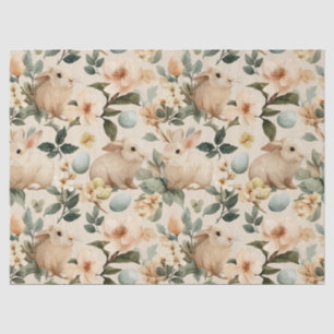 Oude Paashaas Bloemen (4) Tissuepapier