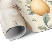 Oude Paashaas Bloemen (5) Cadeaupapier (Rol Hoek)