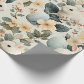 Oude Paashaas Bloemen (6) Cadeaupapier (Hoek)