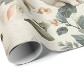 Oude Paashaas Bloemen (6) Cadeaupapier (Rol Hoek)