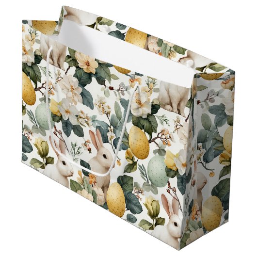 Oude Paashaas Bloemen (7) Groot Cadeauzakje (Voorkant Gekanteld)