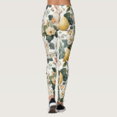 Oude Paashaas Bloemen (7) Leggings (Achterkant)