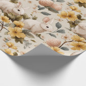 Oude Paashaas Bloemen (8) Cadeaupapier (Hoek)