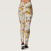 Oude Paashaas Bloemen (8) Leggings (Achterkant)