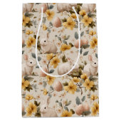 Oude Paashaas Bloemen (8) Medium Cadeauzakje (Voorkant)