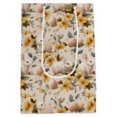 Oude Paashaas Bloemen (8) Medium Cadeauzakje (Achterkant)