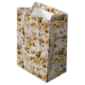 Oude Paashaas Bloemen (8) Medium Cadeauzakje (Achterkant Gekanteld)