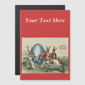 Oude Paashaas Bloemen Auto Ei (Voorkant / Achterkant)