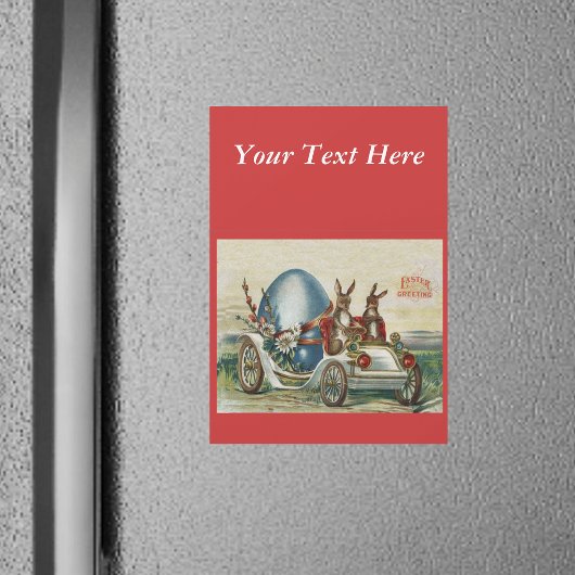 Oude Paashaas Bloemen Auto Ei