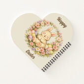 Oude Paashaas Bloemenkrans Notitieboek (Achterkant)