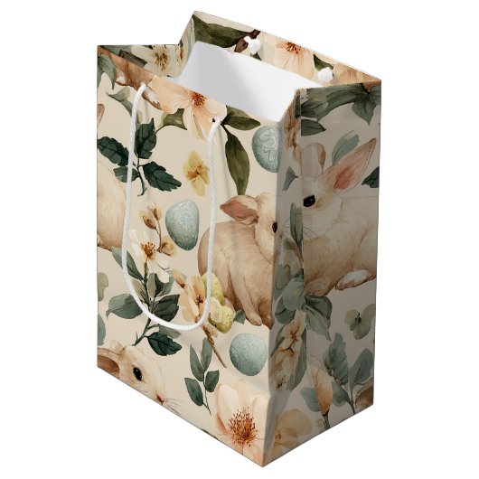 Oude Paashaas Bloemstuk (4) Medium Cadeauzakje (Voorkant Gekanteld)