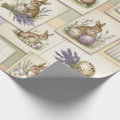 Oude Paashaas Collage Cadeaupapier (Hoek)
