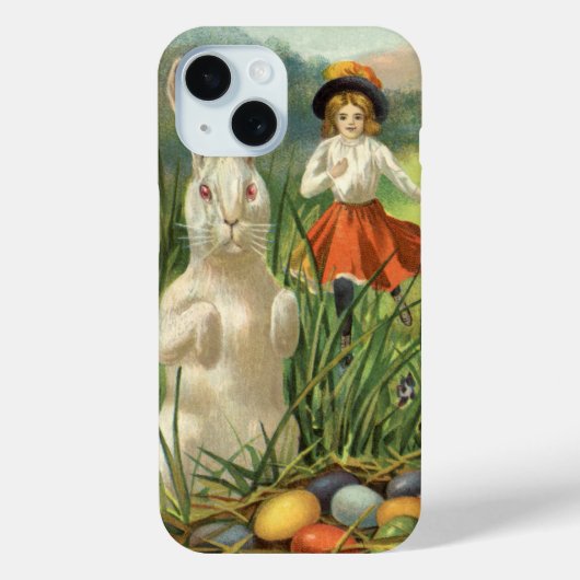 Oude Paashaas en Kinderen Gelukkig Pasen Case-Mate iPhone Case (Achterkant)
