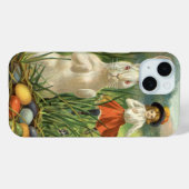 Oude Paashaas en Kinderen Gelukkig Pasen Case-Mate iPhone Case (Achterkant (horizontaal))
