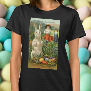Oude Paashaas en Kinderen Gelukkig Pasen T-shirt
