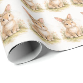 Oude Paashaas Konijn Ei Waterverf Cadeaupapier