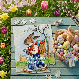 Oude Paashaas Konijn Kinderen Gepersonaliseerd Legpuzzel