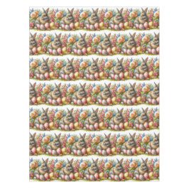 Oude Paashaas Lente Bloemen   Tafelkleed