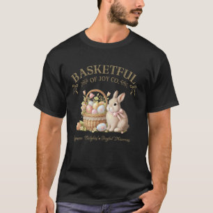 Oude Paashaas Mand Paaseieren Jacht Vreugde Lente T-shirt