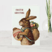 Oude Paashaas met eieren Kaart (Voorkant)