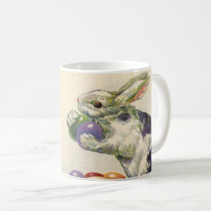Oude Paashaas met Paaseieren in een Mand Koffiemok