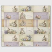 Oude Paashaas Postcard Collage Cadeaupapier (Vlak)