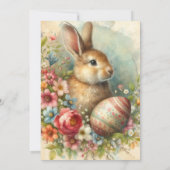 Oude Paashaas Vakantie Brunch  Kaart (Achterkant)