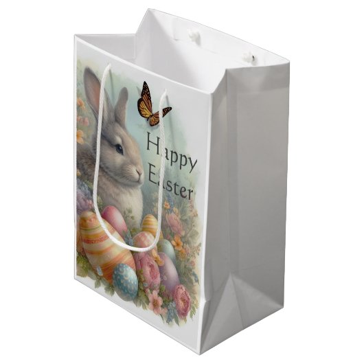 Oude Paashaas Vakantie Medium Cadeauzakje (Voorkant Gekanteld)