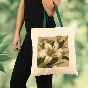 Oude Paaslelies, Victoriaanse Bloemen in Bloei Tote Bag