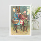 Oude paaswensen uit het victoriaans tijdperk met k kaart (Staand voorkant)