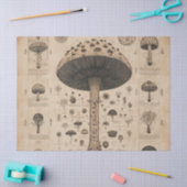 Oude Paddenstoel Botanische Grafiek (10) Tissuepapier (Craft)