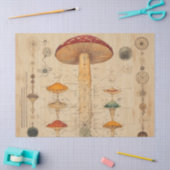 Oude Paddenstoel Botanische Grafiek (11) Tissuepapier (Craft)