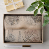 Oude Paddenstoel Botanische Grafiek (2) Tissuepapier (Geschenk)